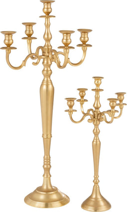 J-Line kandelaar 5 Armen - aluminium - goud - large
