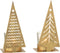 J-Line theelichthouder Kerstboom - metaal - goud - 2 stuks