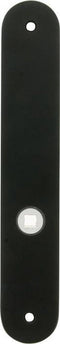 Zwart ovalen deurschild - Geveerd - Inclusief bevestigingsmateriaal - 40 mm x 230 mm (1 stuk)