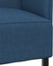 vidaXL - Hoge - Rug - Bank - Blauw - 109x56x121 - cm - Stof