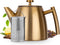 Vaja® Theepot Juliette - Dubbelwandig - 1 Liter - RVS Goud