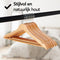 Infinity Goods 30 Houten Kledinghangers - Kleerhanger - Inkeping en Broeklat - Bruin