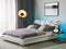 NANTES - Tweepersoonsbed LED - Wit - 180 x 200 cm - Leer