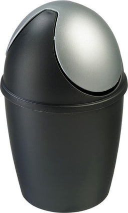 Sunware Tiglio tafelafvalbak - 1.5L - met swing deksel - zwart/zilver