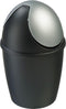Sunware Tiglio tafelafvalbak - 1.5L - met swing deksel - zwart/zilver