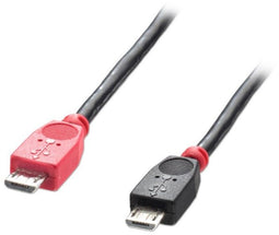 Lindy 31760 - USB 2.0 micro kabel - Male/male - 200 cm - Zwart
