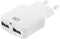 ACT AC2115 - USB lader - 2-poorts 2,4A 12W Smart IC - Wit