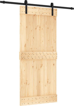 vidaXL - Schuifdeur - met - beslag - 90x210 - cm - massief - grenenhout