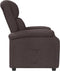 vidaXL Fauteuil verstelbaar stof donkerbruin
