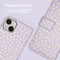 iMoshion Hoesje Geschikt voor iPhone 14 Hoesje Met Pasjeshouder - iMoshion Design Bookcase smartphone - Paars / White Daisy