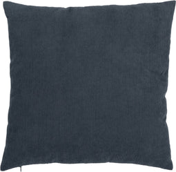 J-Line kussen Rib Vierkant - fluweel - grijsblauw
