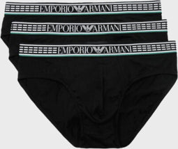 Emporio Armani - 3P Brief - Aansluitend - Zwart (3-pack)