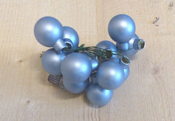 Kerstballetjes glasballetjes lichtblauw mat