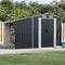 vidaXL - Tuinschuur - 277x192,5x179 - cm - gegalvaniseerd - staal - antracietkleur