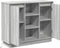 vidaXL - Dressoir - met - LED - Grijs - Sonoma - 90x32x75 - cm - Gemaakt - uit - Hout