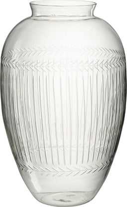 J-Line vaas Massif - glas - transparant - 61 cm hoog