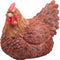 Tuinfiguur broedende kip | bruin | 24x18x20cm