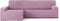 Hoes voor chaise longue met lange armleuning links Eysa BRONX Roze 170 x 110 x 310 cm