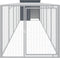 vidaXL - Kippenhok - met - ren - 110x609x110 - cm - gegalvaniseerd - staal - antraciet