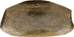 J-Line plateau Rond Gevouwen - dienblad - metaal - goud - small