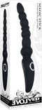 Evolved - Flexibele geribbelde anaalstimulator met 3 motors - Zwart