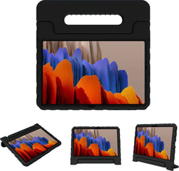 imoshion Kidsproof Backcover - Geschikt voor Samsung Galaxy Tab S7 FE / S7 Plus / S8 Plus - Schokabsorberend met handvat - Zwart