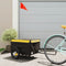 vidaXL - Fietstrailer - 30 - kg - ijzer - zwart - en - geel