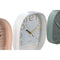 Muurklok Home ESPRIT Wit Groen PVC 28,5 x 5 x 28,5 cm (3 Stuks)