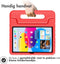imoshion Tablet Hoes Kinderen - Geschikt voor iPad 11 (2025) 11 inch / 10e generatie (2022) 10.9 inch - Kidsproof Backcover met handvat - Rood