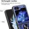 iMoshion Hoesje Geschikt voor Samsung Galaxy Z Flip 5 Hoesje - iMoshion Rugged Backcover met ring flip versie - Donkerblauw