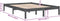 vidaXL - Bedframe - massief - grenenhout - grijs - 160x200 - cm