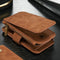 CaseMe - Billfold Hoesje voor iPhone SE & 5s & 5 - Lederen met 13 Kaartsleuven & Afneembare Magnetische PC - Bruin