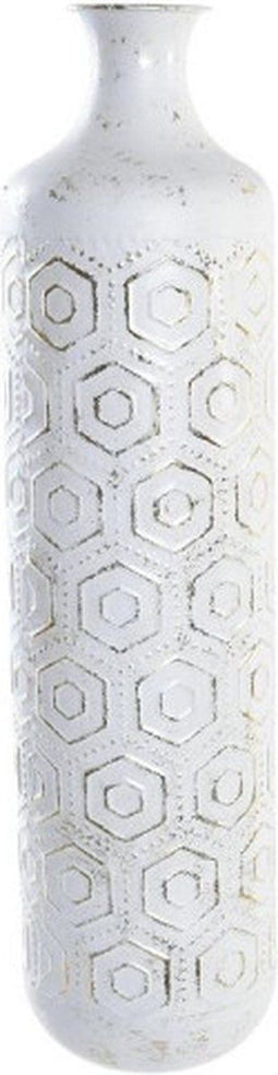 Vaas DKD Home Decor Gouden Metaal Wit Orientaals (17 x 17 x 66 cm)