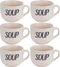 6x Creme soepbekers van aardewerk 11 cm 510 ml - Keuken/kookbenodigdheden - Servies - Soep serveren - Soepbekers/soepkommen 1 stuks