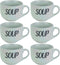6x Groene soepbekers van aardewerk 11 cm 510 ml - Keuken/kookbenodigdheden - Servies - Soep serveren - Soepbekers/soepkommen 1 stuks