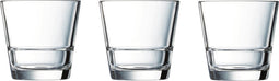 6x Tumbler waterglazen transparant stapelbaar 210 ml - Glazen - Drinkglas/waterglas/sapglas