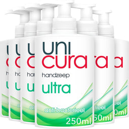 6x Unicura Vloeibare Zeep Ultra 250 ml