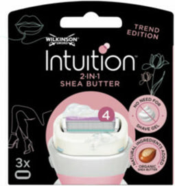 6x Wilkinson Intuition 2 in 1 Navulmesjes Shea Butter 3 stuks
