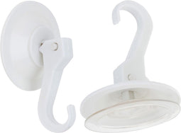 6x Witte zuignap badkamer/keuken ophang haken