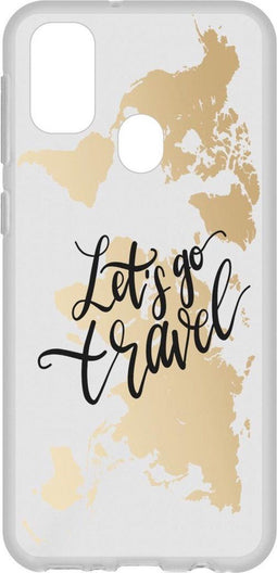 Hoesje Siliconen Geschikt voor Samsung Galaxy M30s / M21 - Design Backcover siliconen - Meerkleurig / Quote World Map