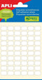 Apli witte etiketten ft 8 x 12 mm (b x h), 360 stuks, 60 per blad (2667)