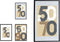 Houten fotolijst - zwart - 60 x 90 cm - fotolijstje - met passe-partout - decoratie