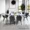 tectake® Draaibare Eetkamerstoel Alicon - Gestoffeerd - Comfortabele 360° Draaiing