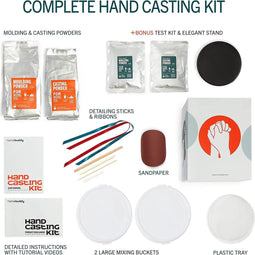 Valentijnscadeau, Handgietkit met oefenkit - Keepsake Hand Mold Kit Koppels, Gips Hand Mold Casting Kit, Clay Hand Molding Kit voor familie, Alginaat Molding Powder - Uniek cadeau voor koppels