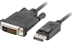 Lanberg CA-DPDV-10CU-0030-BK - DisplayPort naar DVI-D Kabel - 3 m - Zwart