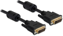 Delock 1m DVI-I - DVI-I Dual Link kabel - Resolutie tot 3840 x 2400 - Zwart