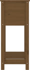 vidaXL - Plantenbak - met - schap - 54x34,5x81 - cm - grenenhout - honingbruin