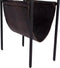Bijzettafel 45 cm - Bijzettafel marmer - tijdschriftenhouder zwart