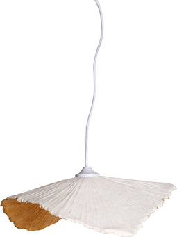 PTMD Lanzo Platte Hanglamp - 44 x 41 x 7 cm - Papier - Wit