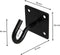 Fixman Kettingplaat met haak - roest- en waterbestendig - zwart - 50 mm x 50 mm